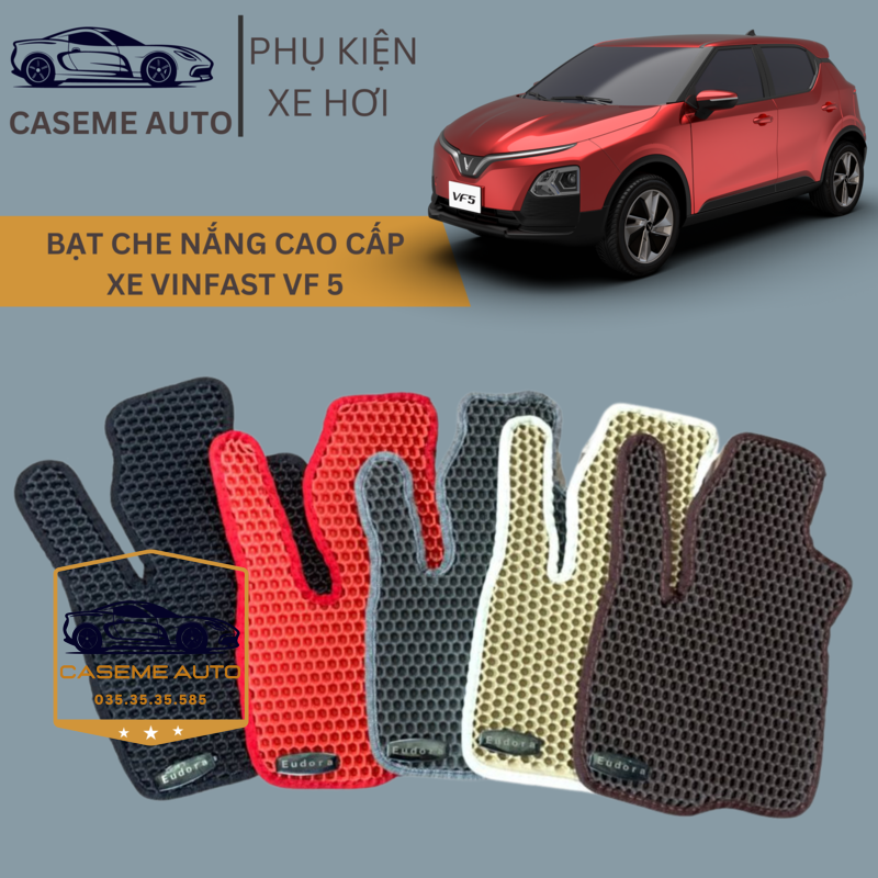 [VINFAST VF 5] Thảm Trải Sàn, Lót Sàn Ô Tô Cao Su Eudora CloudFoam Thiết Kế Theo Xe Dành Cho Xe VINFAST VF 5, Chống Nước, Không Mùi, Ngăn Bụi Bẩn, Dễ Vệ Sinh - Hàng Chính Hãng