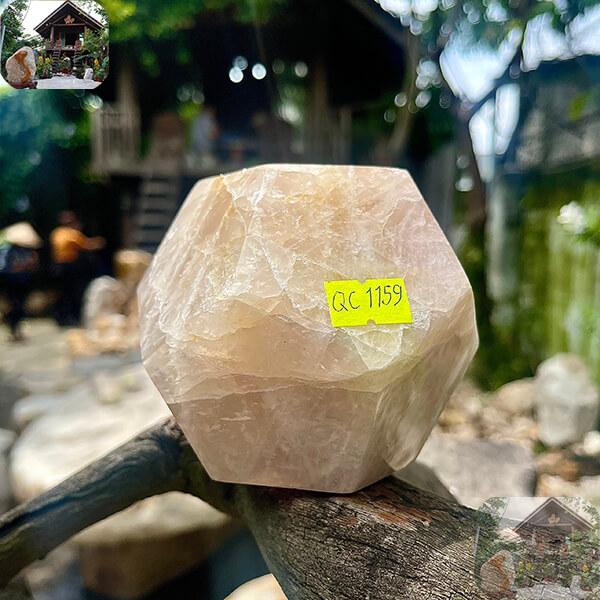 Bi 12 mặt thạch anh hồng NHA SAN QC1159 Chìa khóa đến hạnh phúc - 1.28 Kg