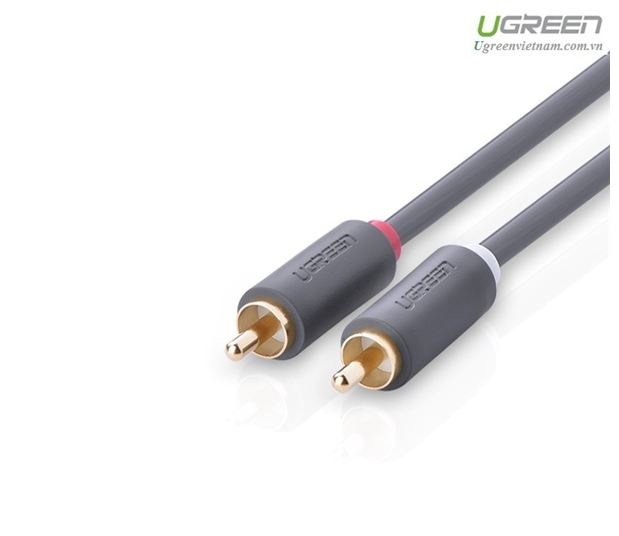 Dây cáp âm thanh 2 AV RCA OFC 4N gold 24K TPE đàn hồi Ugreen 10518- Hàng chính hãng