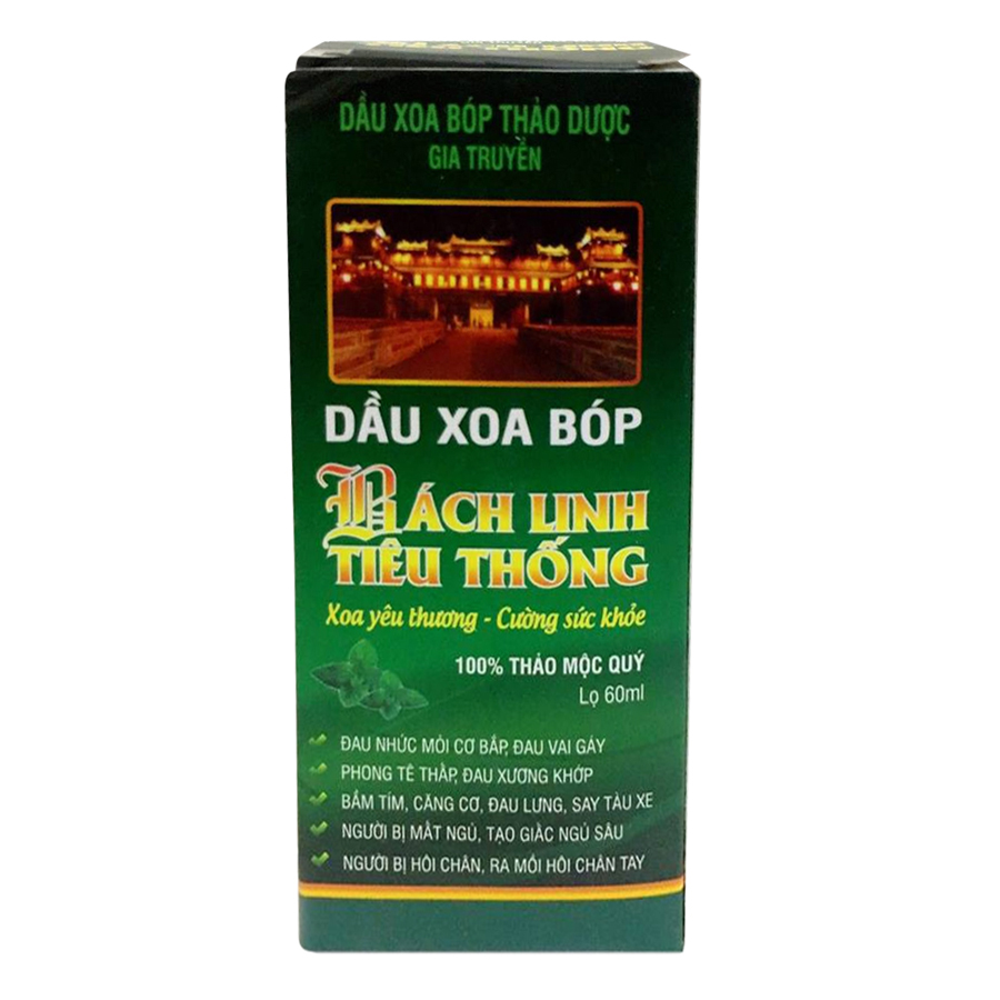 Dầu Xoa Bóp Bách Linh Tiêu Thống (60ml)