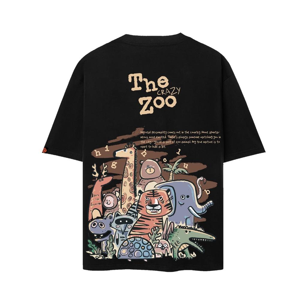 Áo Thun THE ZOO Tay Lỡ Unisex Nam/Nữ Đen/Trắng Cổ Tròn - HIGHCLUB 