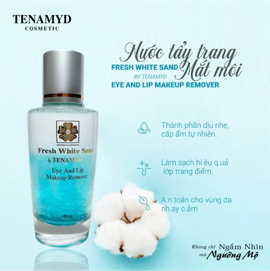 Nước tẩy trang mắt môi TENAMYD Eye and Lip Makeup Remover 60ml