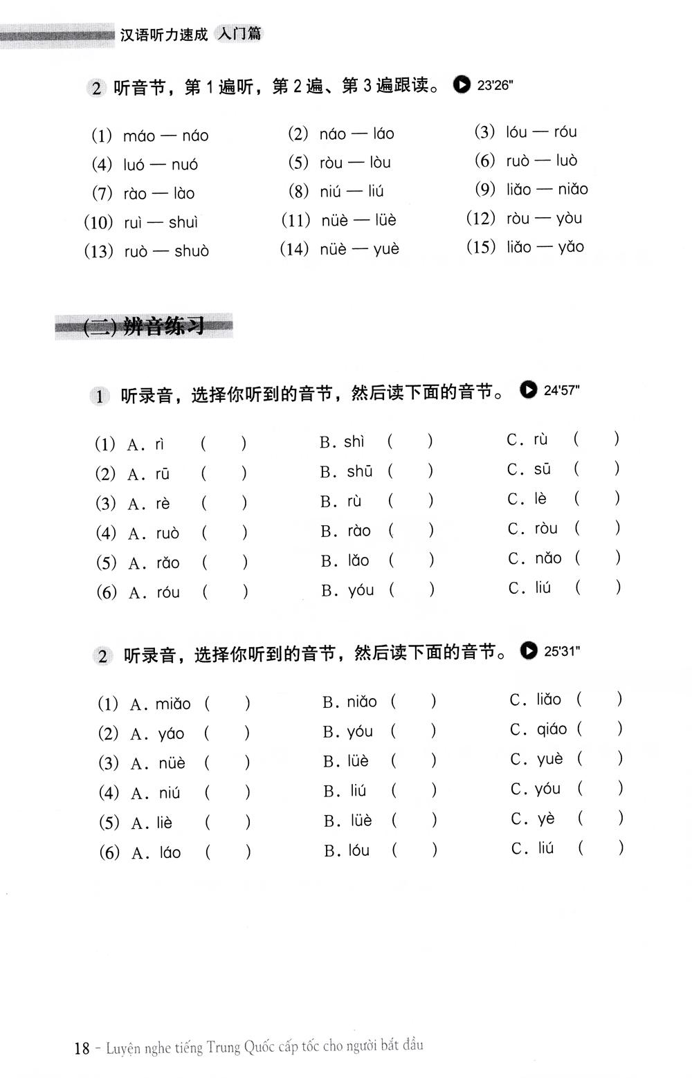 Luyện Nghe Tiếng Trung Quốc Cấp Tốc Cho Người Bắt Đầu (Kèm CD)