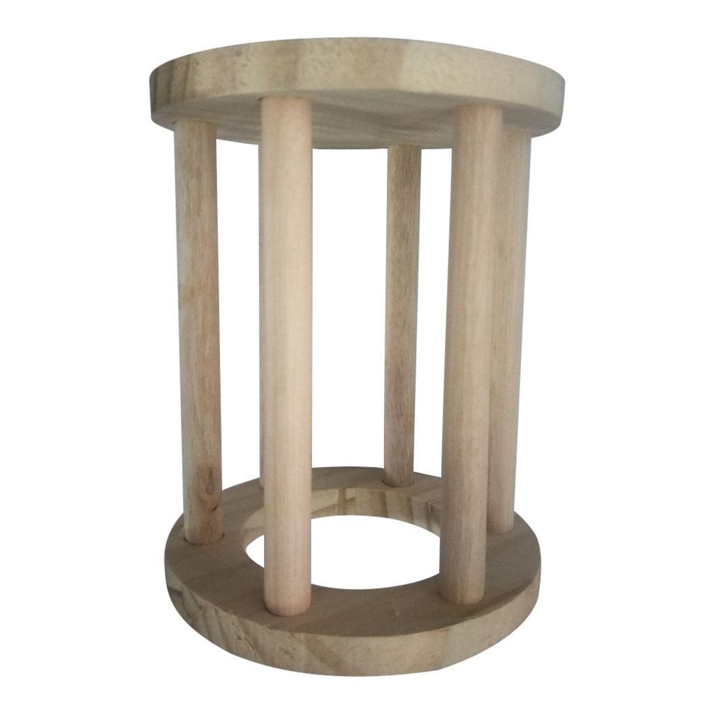 4pcs Rabbit Hay Feeder Natural Wooden Hay Grass Rack Food Guinea Pig Hamster