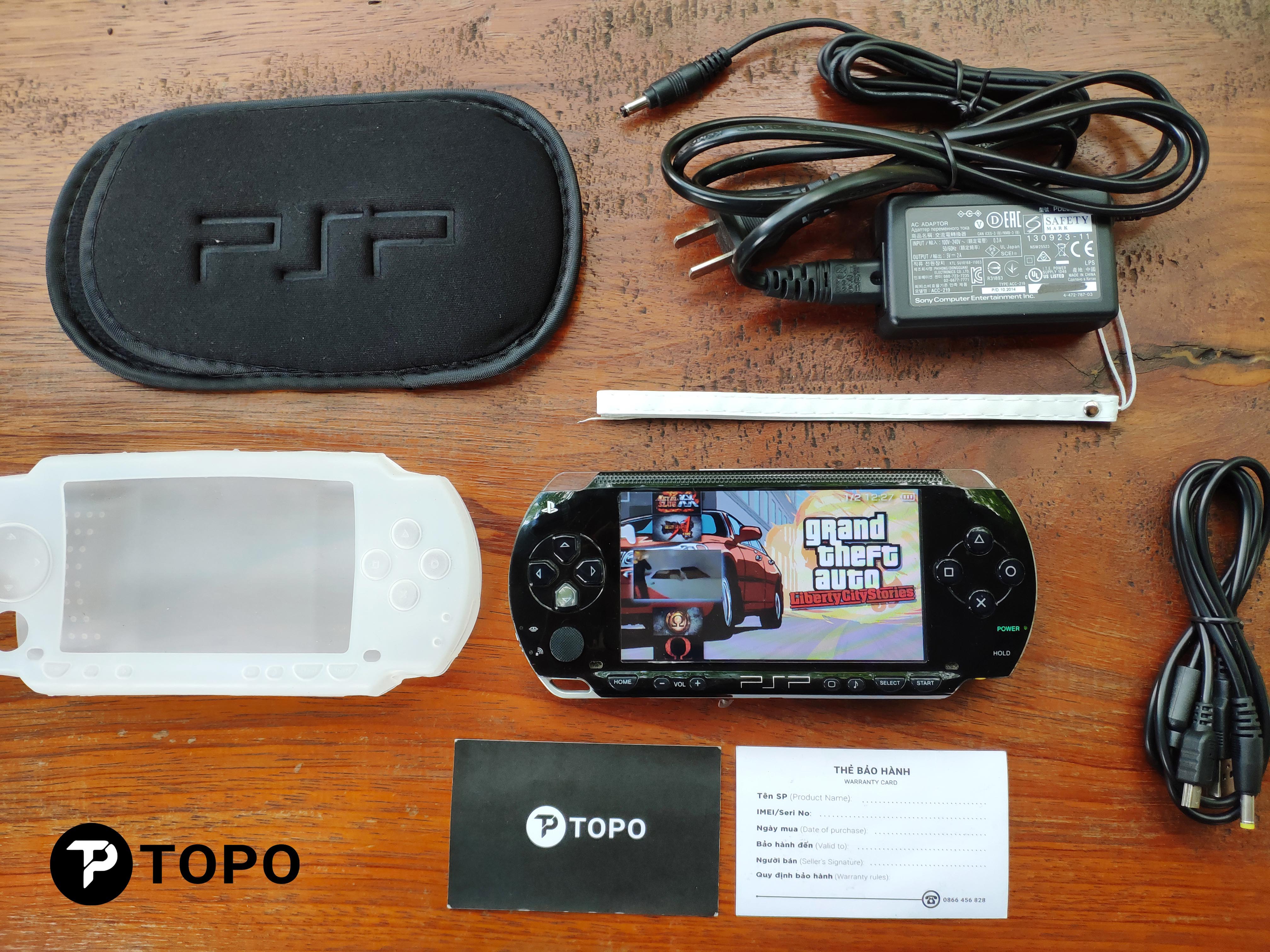 Máy PSP1000 + ( Full game PSP/PS1/GBA/NES/SNES/GAME XÈNG) + Đủ phụ kiện