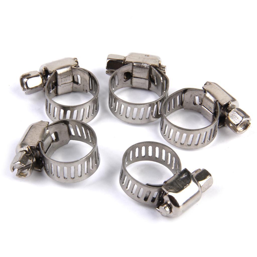 50PCS 5 Size Adjustable Fuel Line Jubilee Hose Spring Clamp Petrol Pipe Clip