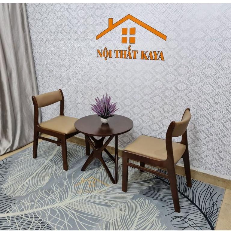 Bộ bàn tròn 60cm 2 ghế Benla chân sao Mặt bàn: HDF lõi xanh chống ẩm, chống trầy nhập khẩu Malaysia