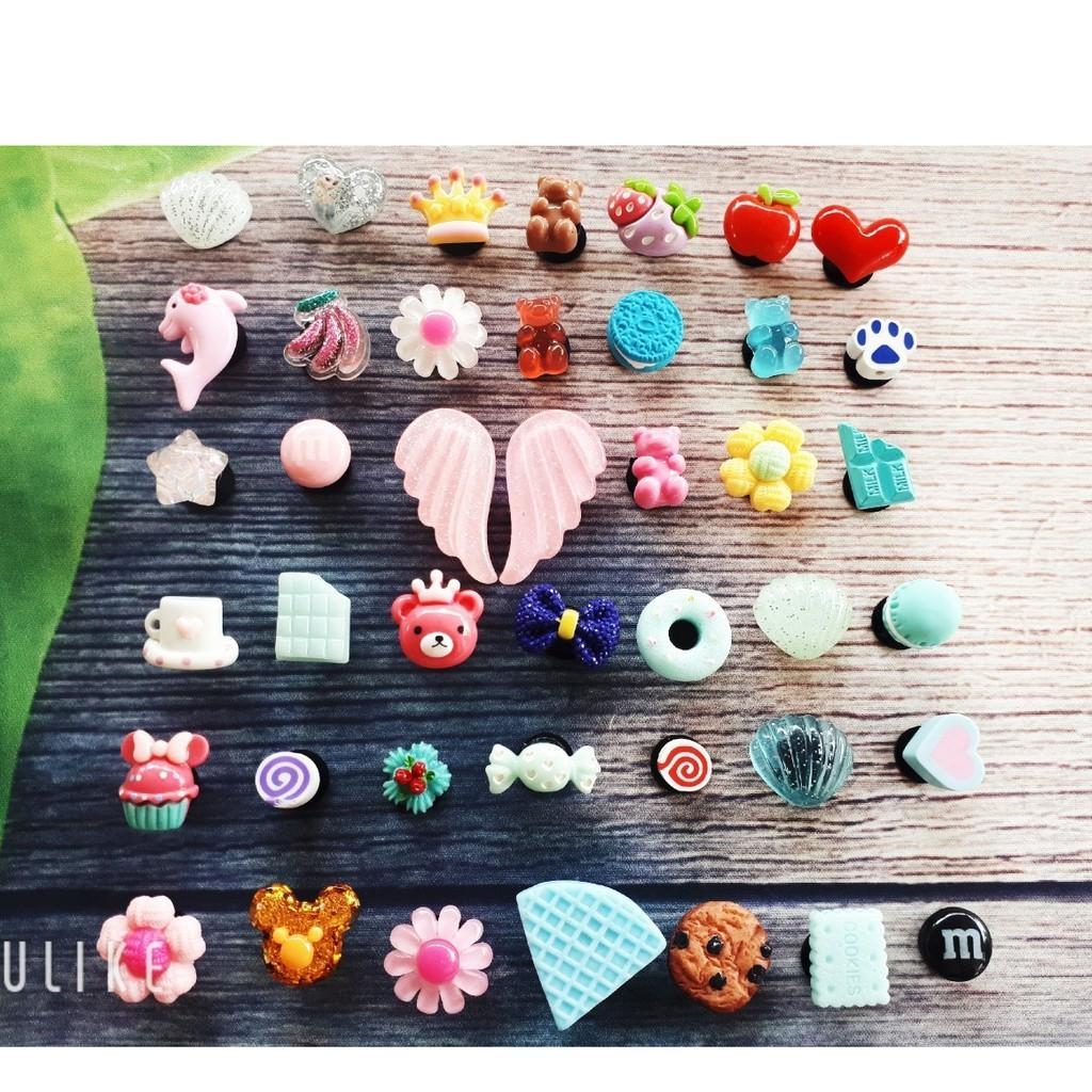 Jibbitz/ stick nhiều mẫu loại cứng - nút gắn dép