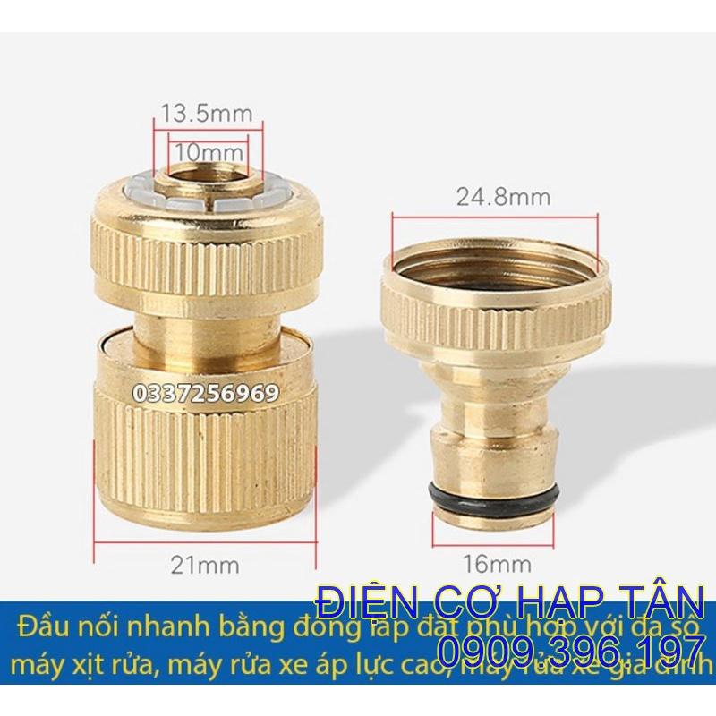 BỘ NỐI NHANH BẰNG ĐỒNG - ĐẦU VÀO -CHO MÁY RỬA XE –RĂNG 27MM