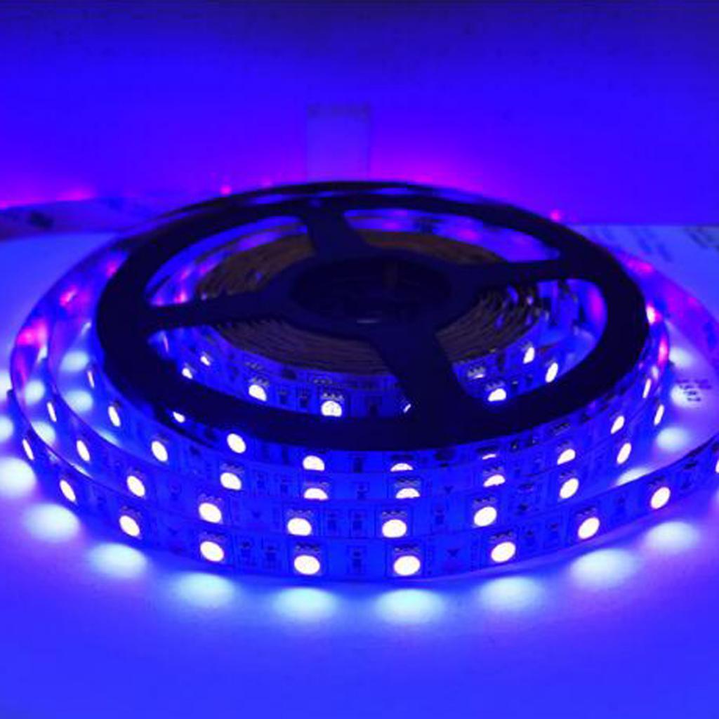 12V UV Ultraviolet Purple LED Strip Lights Waterproof UV Lamp