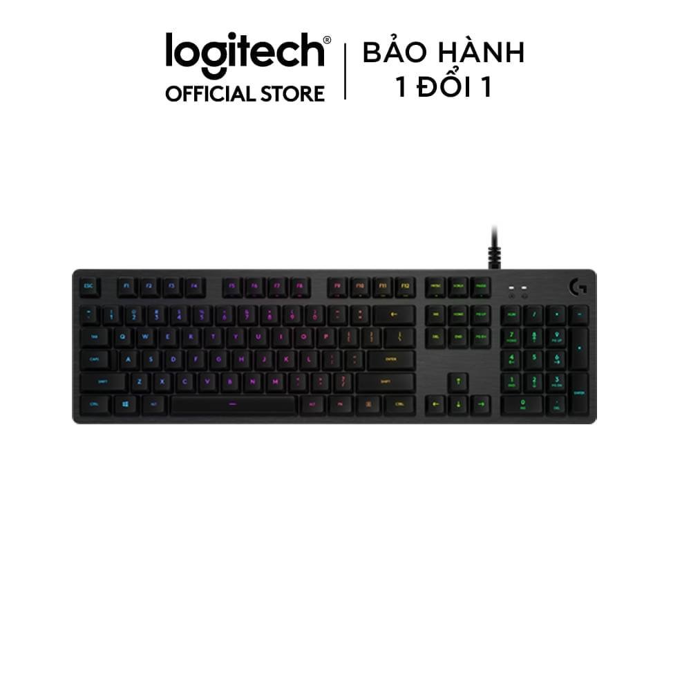 Bàn phím game cơ học Logitech G512 - RGB Lightsync, 3 loại GX Switch, vật liệu cải tiến, cổng USB 2.0 - Hàng chính hãng - GX BLUE/CLICKY