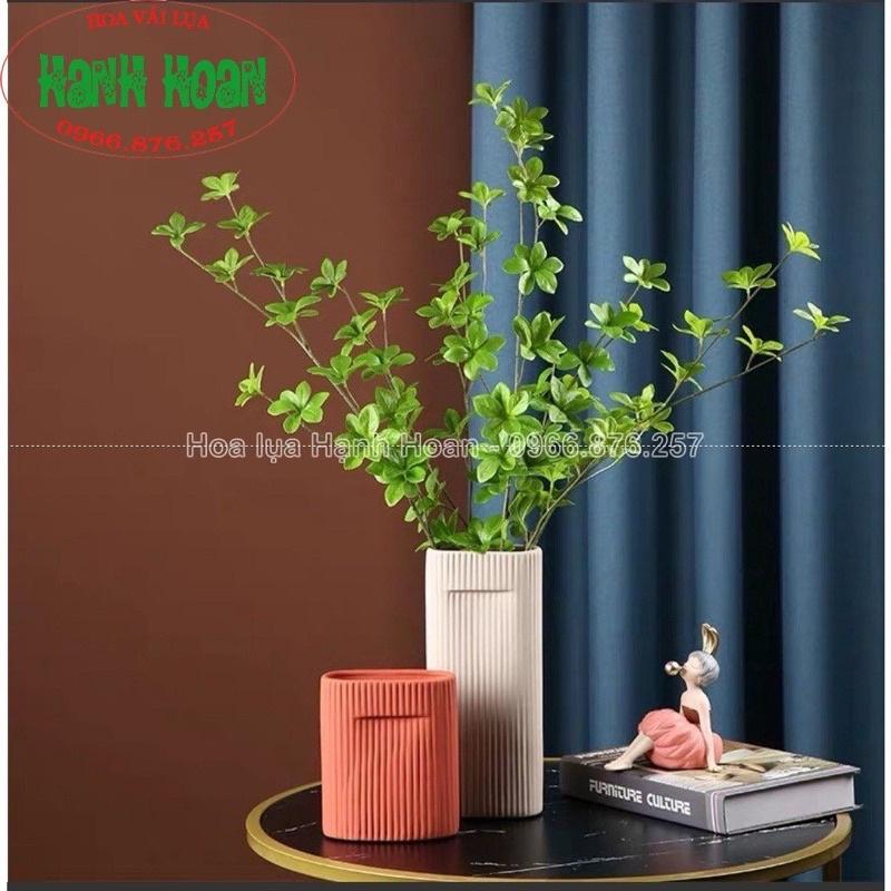 Cành lá giả-Cành lá Thạch Nam cao 110cm thân nâu decor nhà cửa, lên cây siêu xinh