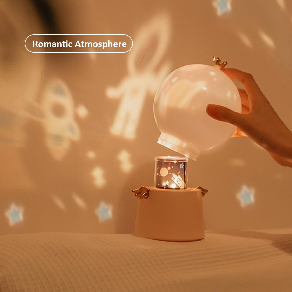 Đèn LED phòng ngủ, phát nhạc, xoay 360 độ