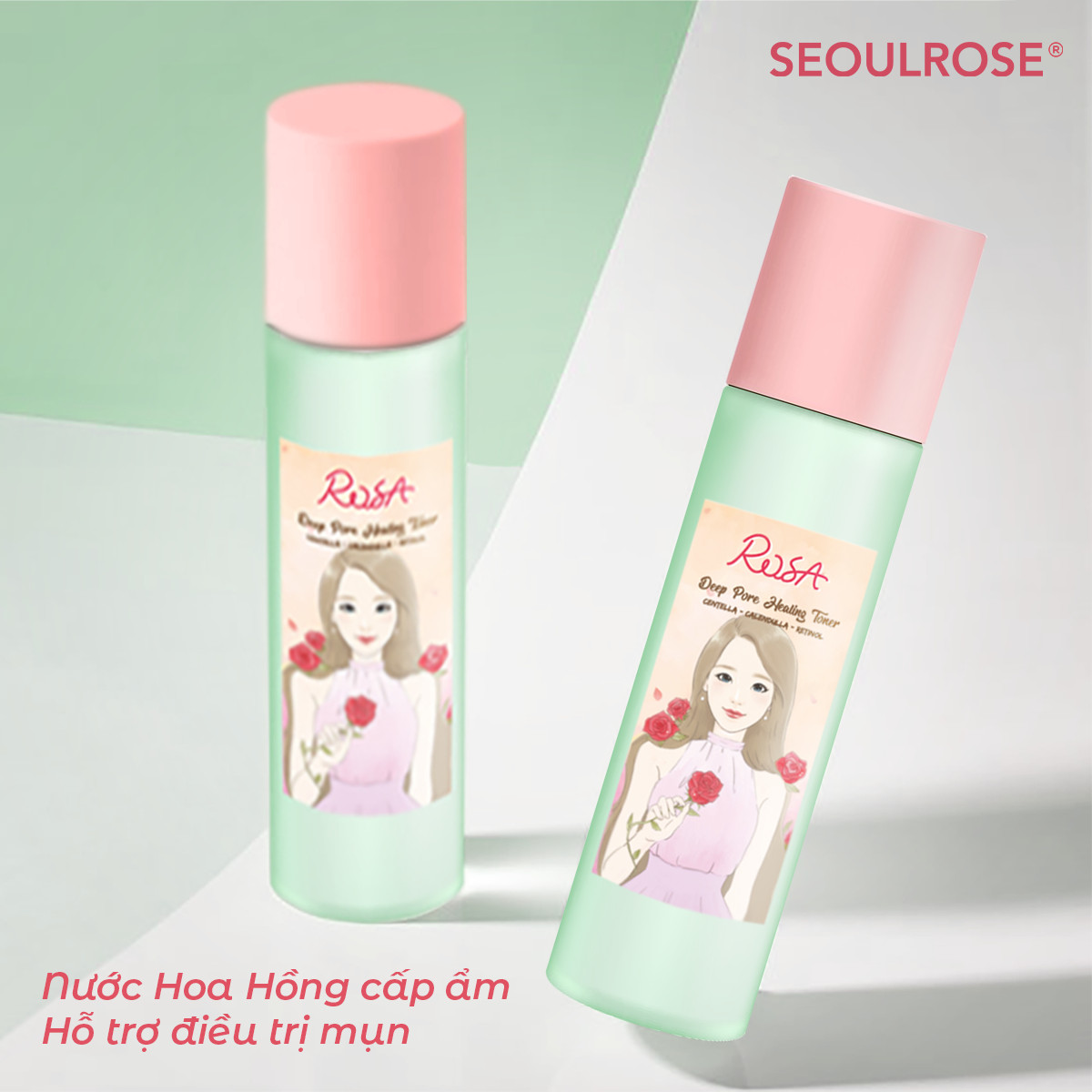 Nước Hoa Hồng SeoulRose Rosa Chiết Xuất Rau Má Và Hoa Cúc 120ml Date 2024
