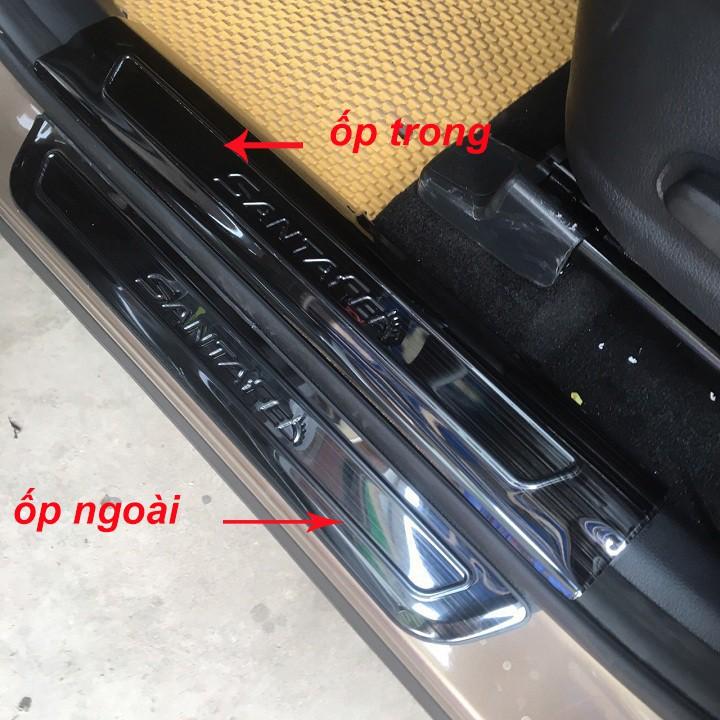 Ốp Bậc Cửa Dành Cho Xe SantaFe 2019 2020 2021 mẫu Titan