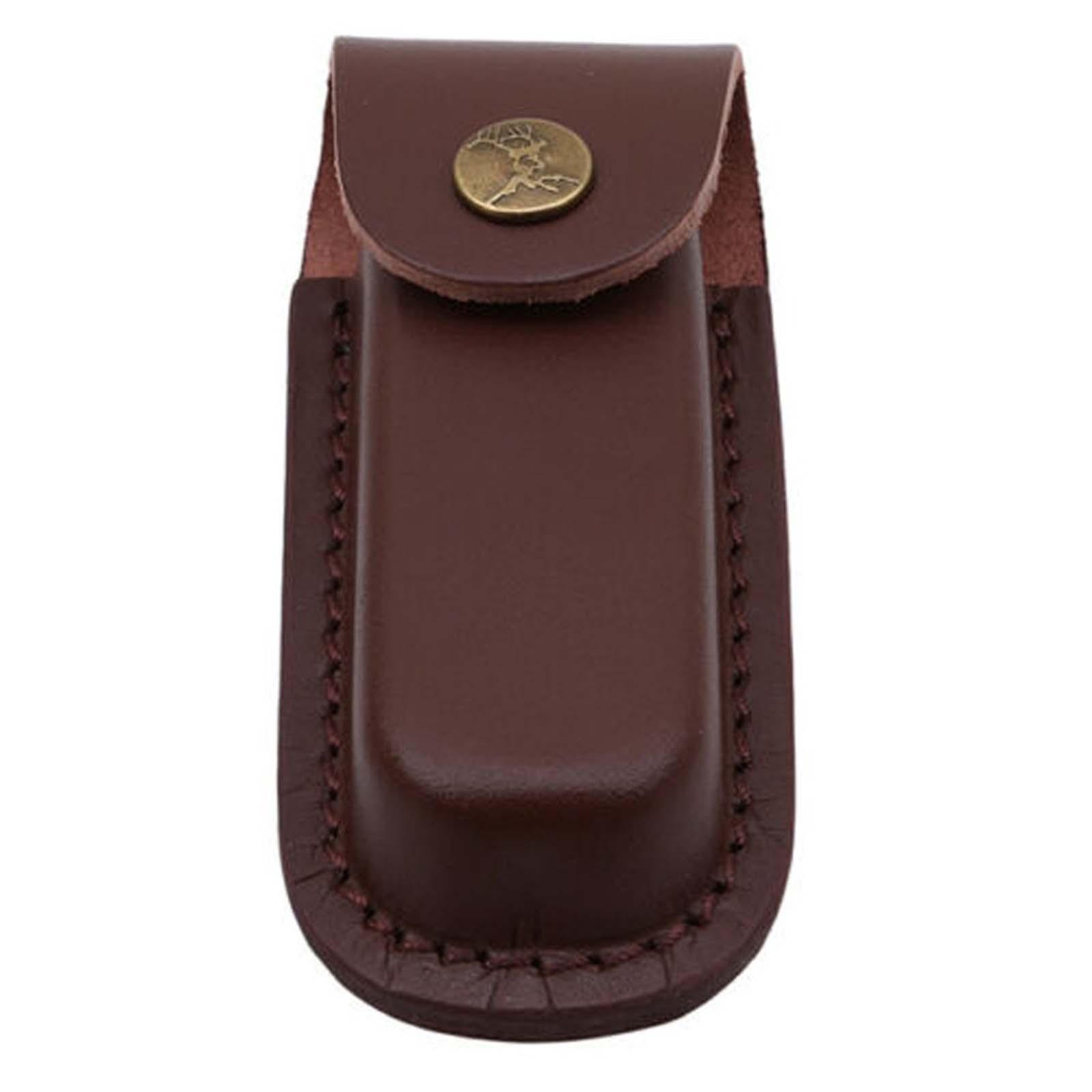 PU Leather Sheath Pocket Folding   Pouch Camping Outdoor Tool