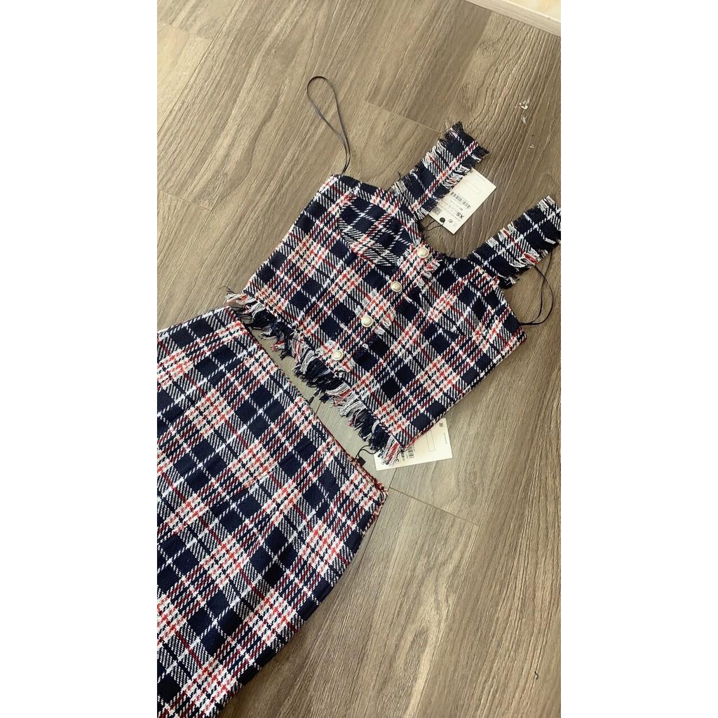Set dạ tweed Za sang chảnh