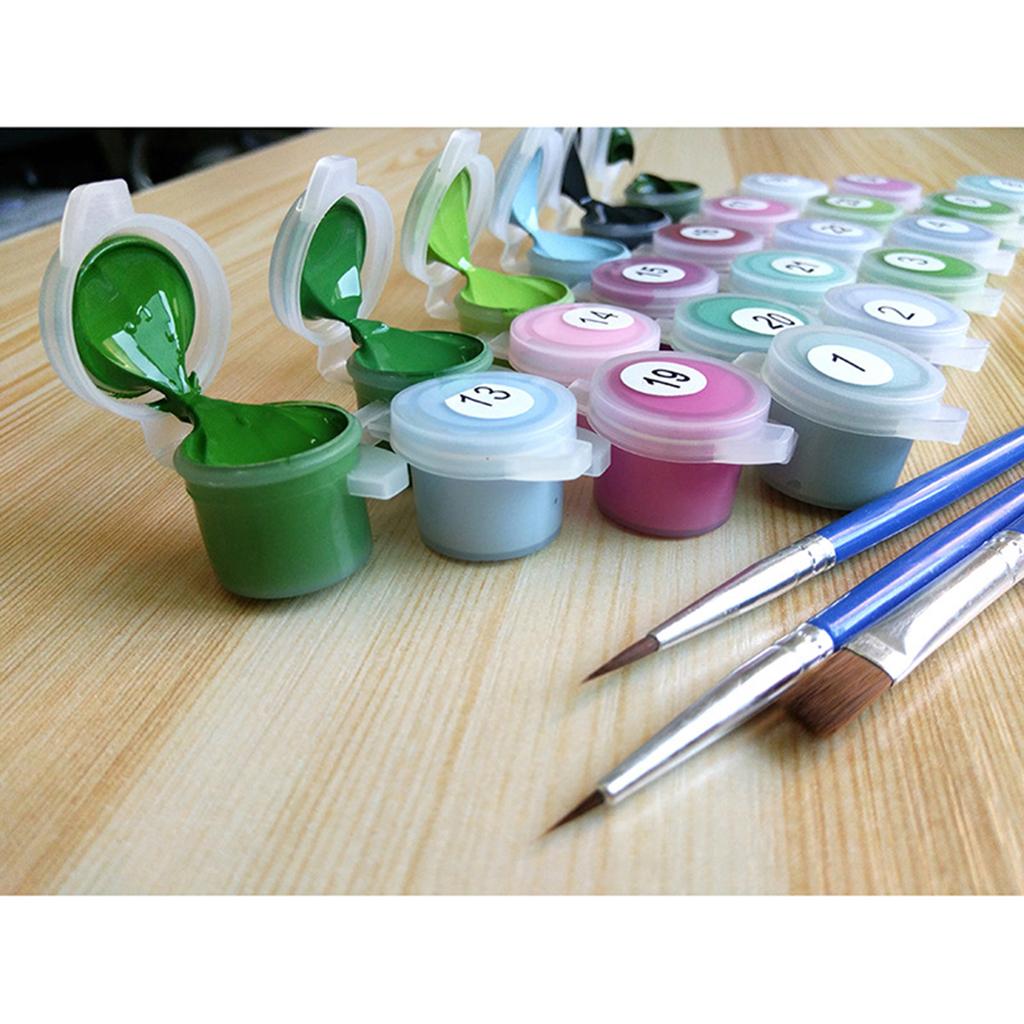 1 Set Oil Painting Paint by Number Kits for Kids Adults - Cats