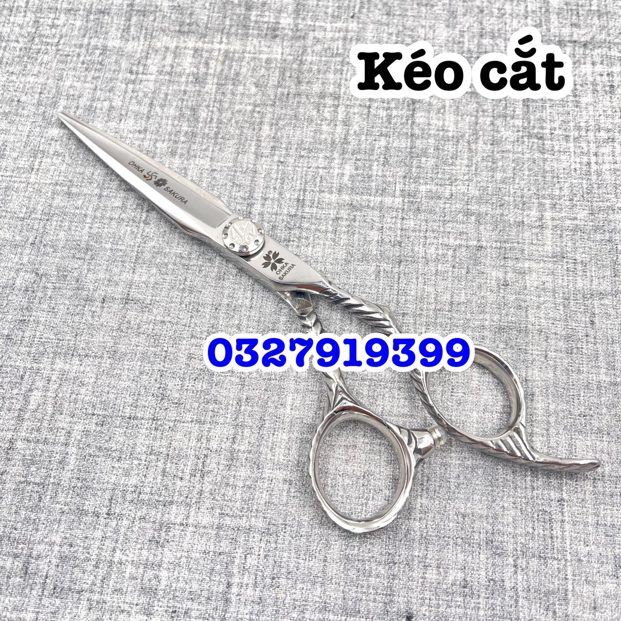 Kéo cắt tóc cao cấp Nhật Sakura 6.0 in ( SAKURA trắng )