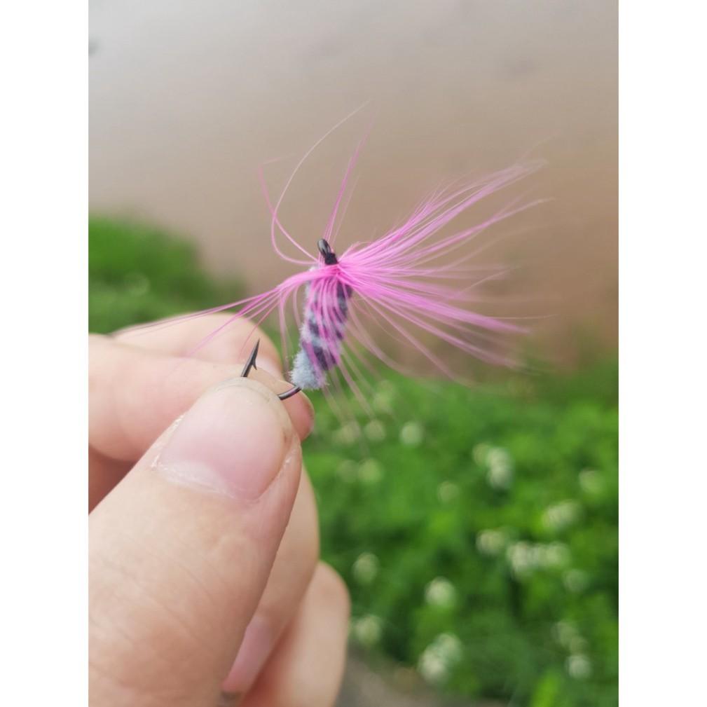 Combo 32 con mồi lông đủ màu câu cá rô phi,mương,ngão,lóc,.....