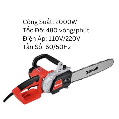 Máy cưa xích điện thanh lam 405mm Sencan 564006