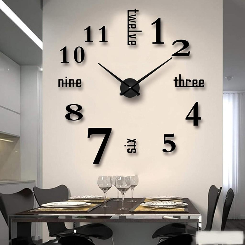 Đồng hồ dán tường 3D, Treo Tường trang trí decor đẹp.