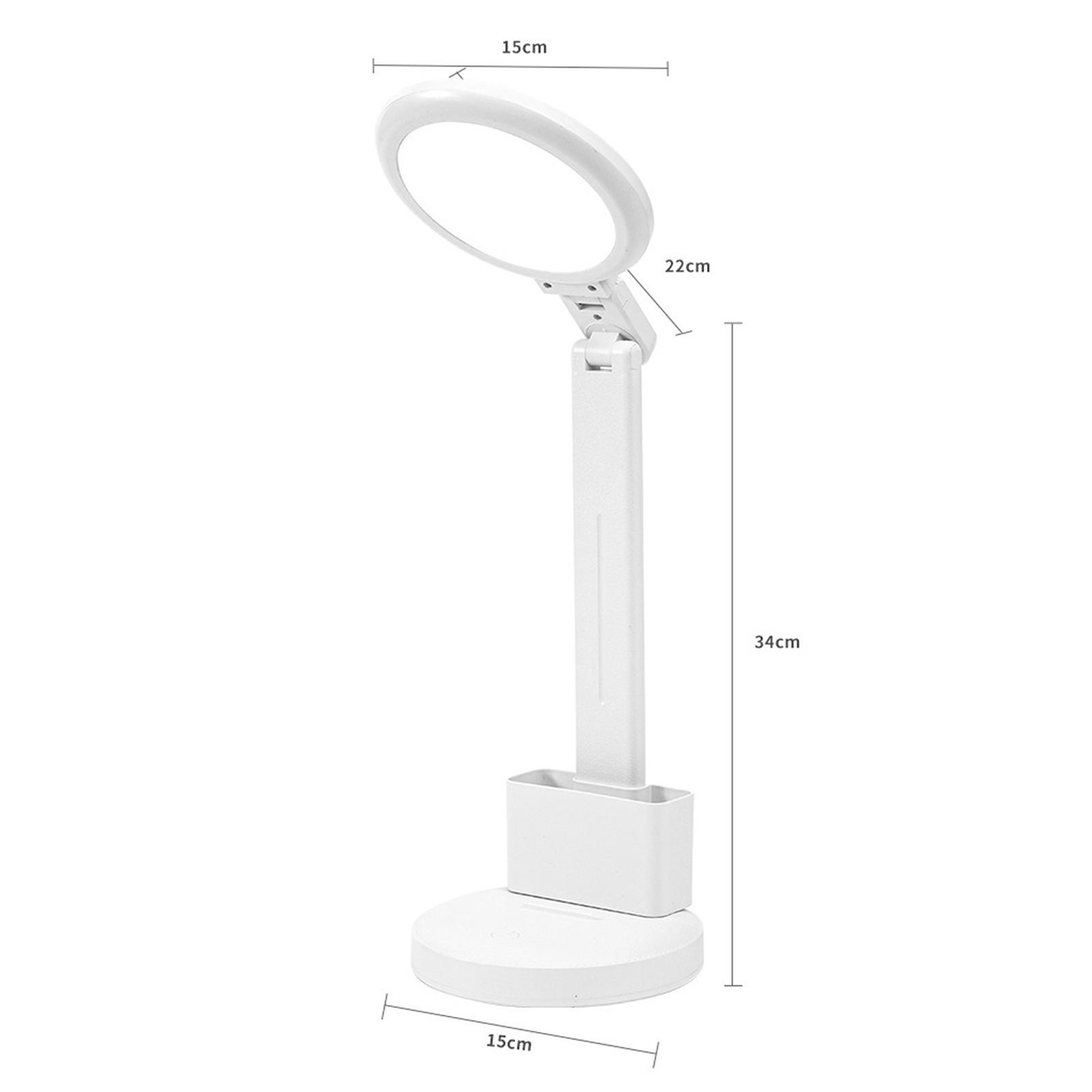 LED Desk Lamp Bedside Reading Lights Eye Caring Foldable for Study Dormitory