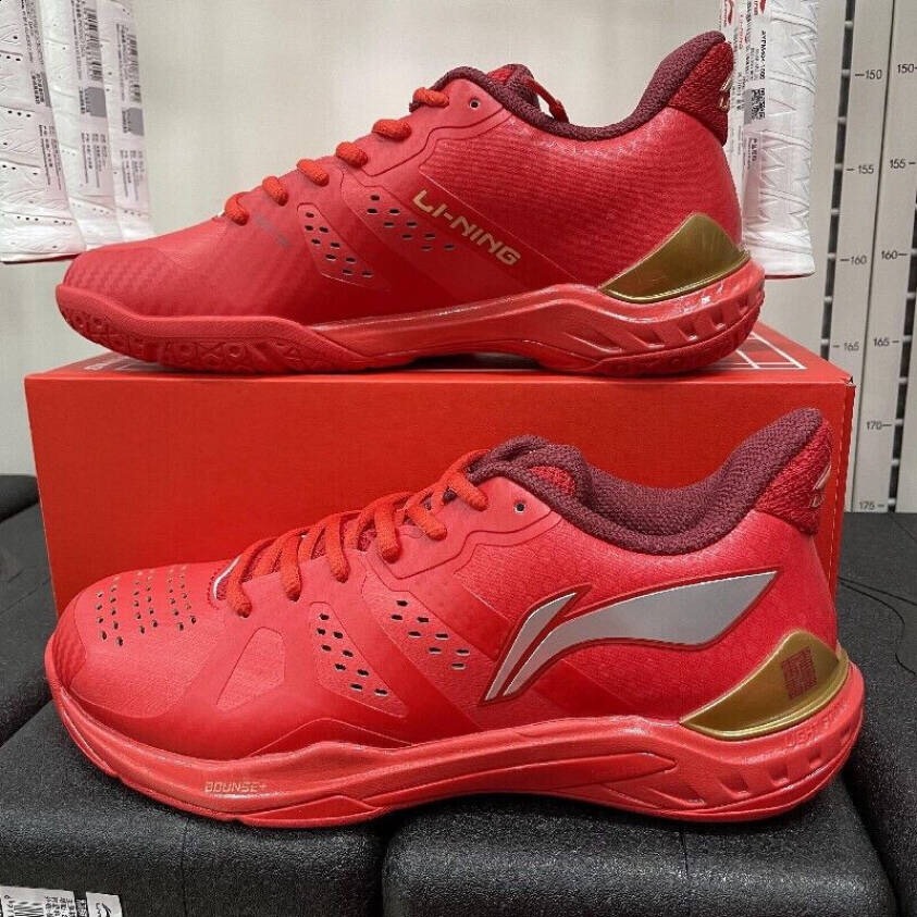 Giày cầu lông chính hãng Li-ning AYAR033-1 giày thể thao nam siêu hot màu đỏ
