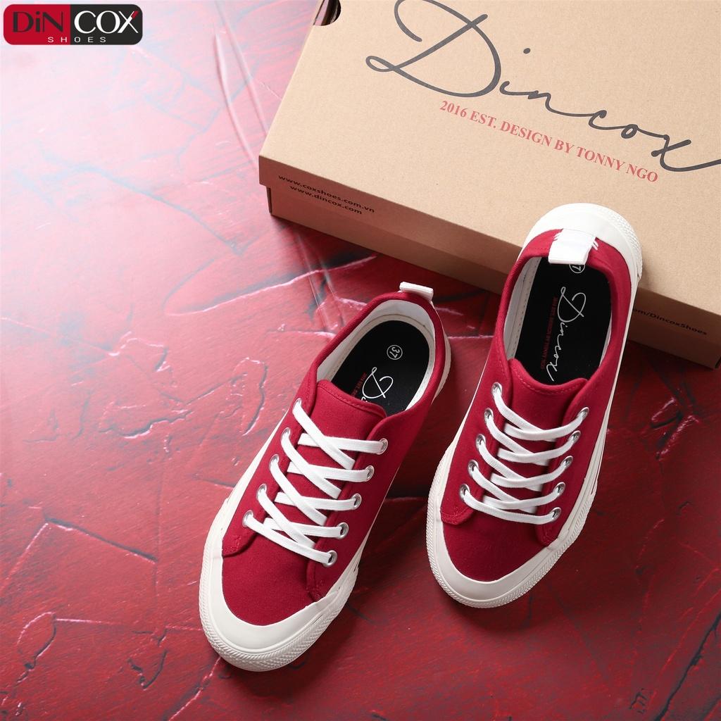 Giày Sneaker Vải Nữ DINCOX C20 Nữ Tính Sang Trọng Red