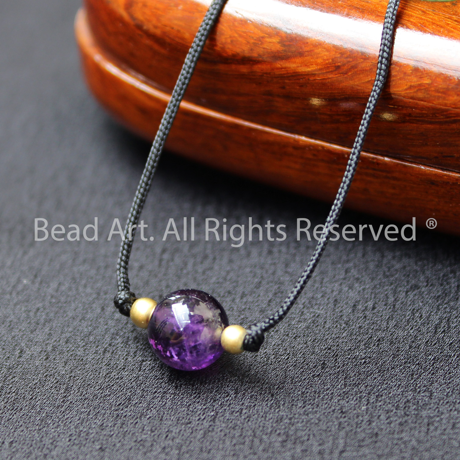 Vòng Cổ 8MM Đá Thạch Anh Tím Đậm, Amethyst Tự Nhiên Loại A, Dây Chuyền, Trang Sức Phong Thuỷ, Chuỗi Hạt, Hợp Mệnh Thổ, Hỏa - Bead Art