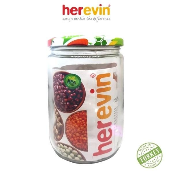 [GIFT] Bộ 3 Hũ Thủy Tinh Nắp Thiếc Herevin 425ml - HEHU332357-807