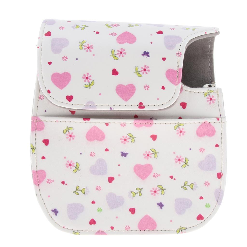 Leather Camera Case Bag for Polaroid Mini 8 8+ 9 Fuji Instax Camera