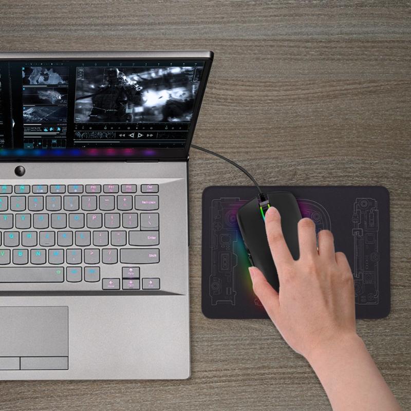 Loại C Có Dây Chuột Quang Chơi Game USB C Chuột LED RGB Cho Laptop