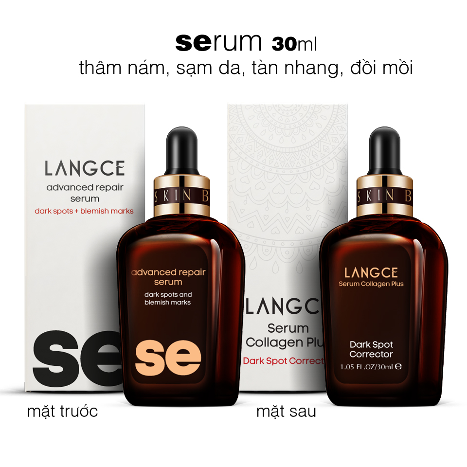 SErum COLLAGEN+ THÂM NÁM, SẠM DA, TÀN NHANG, ĐỒI MỒI 30ml LANGCE