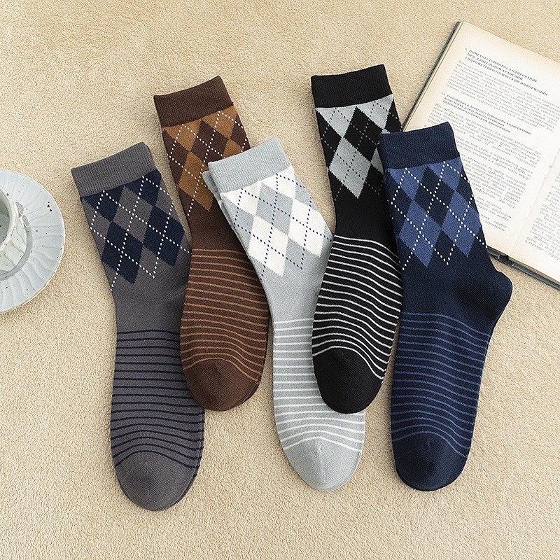 Tất Vớ Nam Quả Trám Vớ Cao Cổ Đi Giày Tây Công Sở, Chất Liệu Cotton Cao Cấp Hàng Dệt Kim Xuất Khẩu Camcamvintage