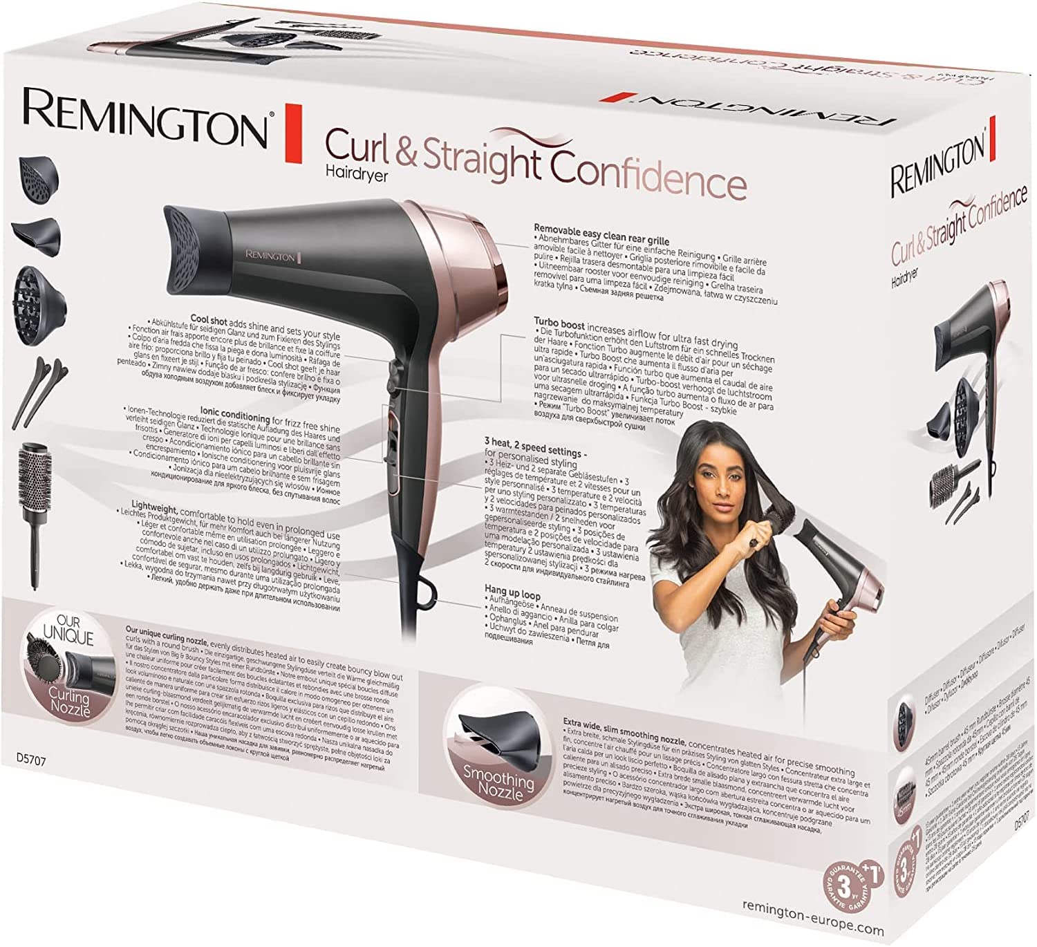 Máy sấy tóc Remington Curl & Straight Confidence D5707