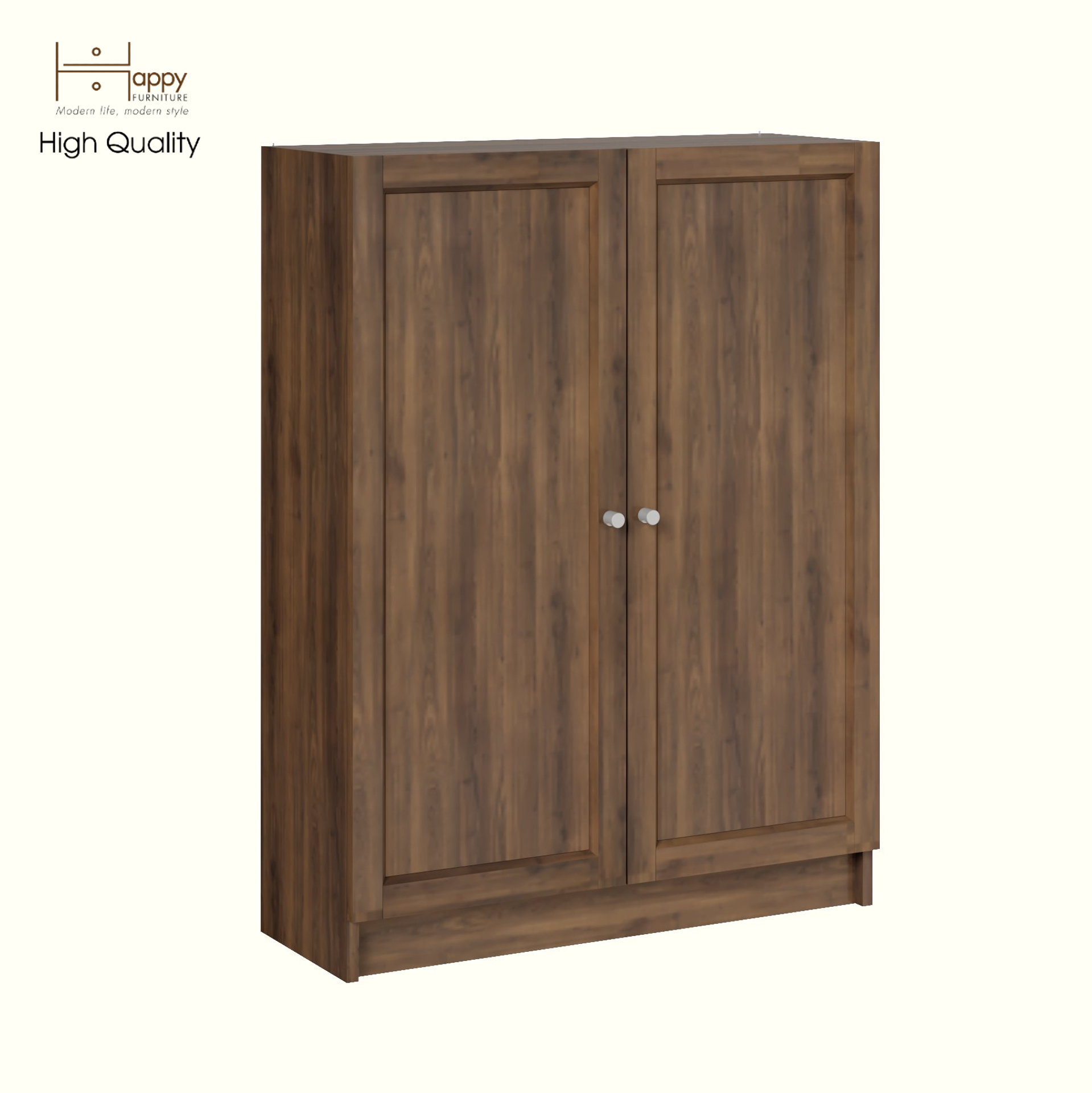 [Happy Home Furniture] CATY, Kệ sách 3 tầng 2 cửa mở, 80cm x 30cm x 106cm ( DxRxC), KSA_054