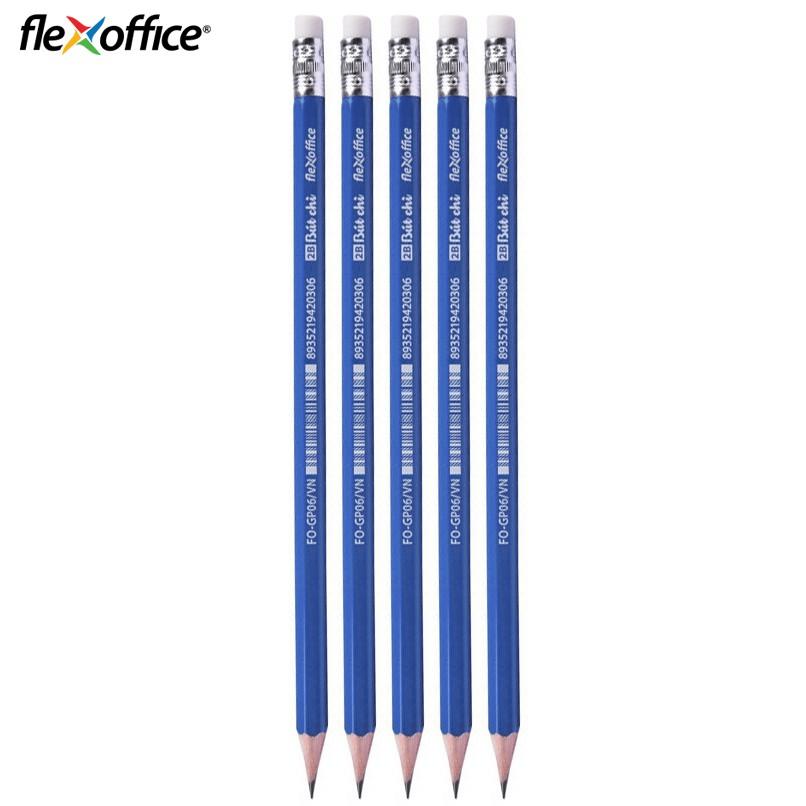 Combo 5 Bút chì gỗ 2B Flexoffice FO-GP06/VN