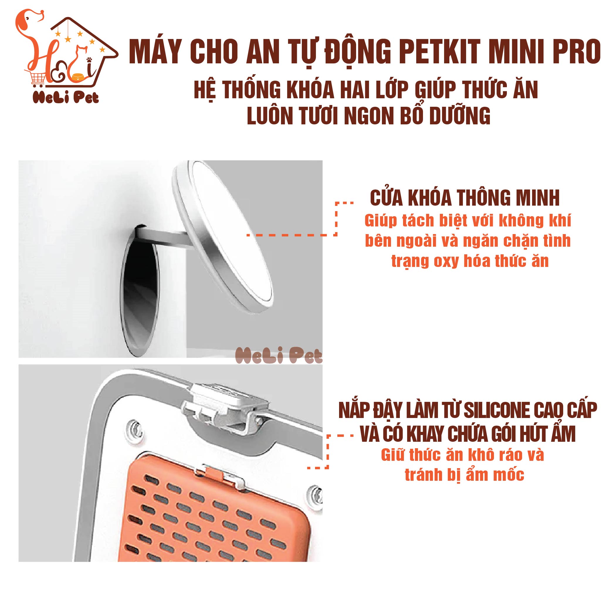 Máy Cho Mèo Ăn Tự Động, Máy Cho Chó Ăn Petkit Mini Pro, Petkit Fresh Element Mini Pro - HeLiPet