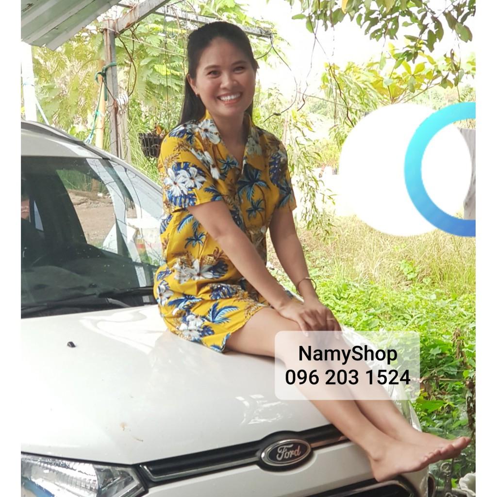 Đồ bộ đi biển, họa tiết hoa lá hot nhất, màu sắc tươi sáng