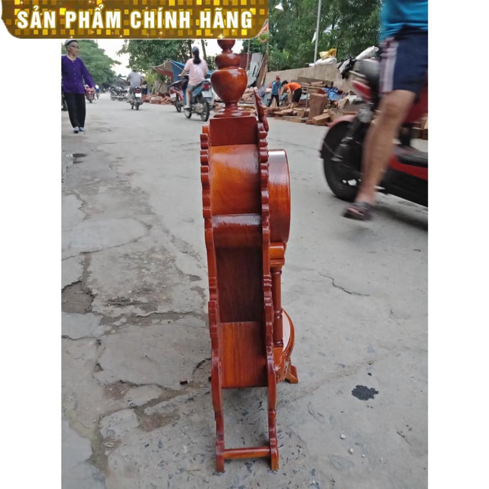 Đồng hồ uyên ương gỗ hương dát vàng