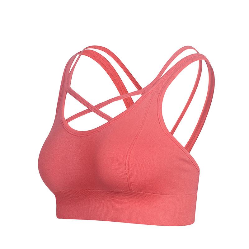 2020 mới Va Đập Cao Liền Mạch Áo Ngực Thể Thao Nữ Áo Bra Yoga Crop Tops Tập Luyện Thể Dục Quần Thể Thao Nữ-Activewear Racerback Đệm Áo Sơ Mi