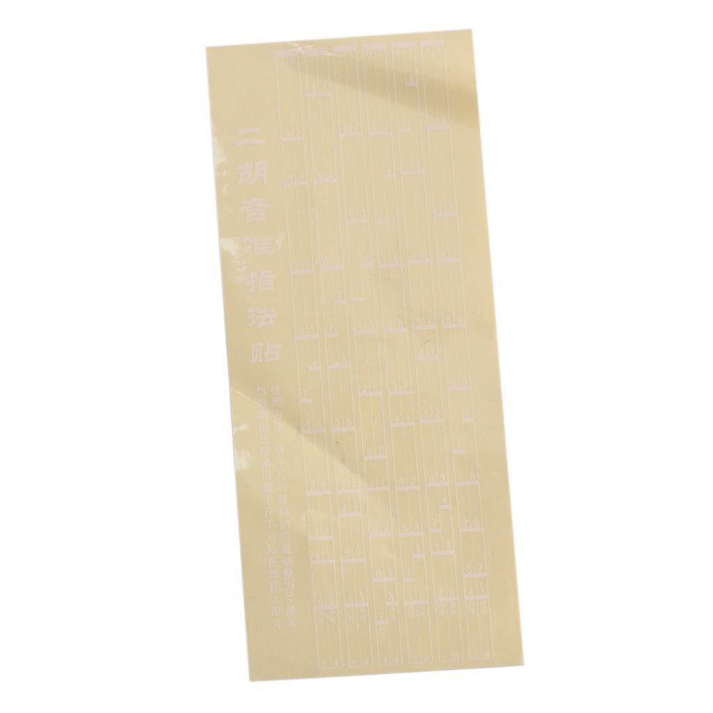 1Pc 36cm Erhu Note Position Chart Sticker Fingerboard Sticker Guide Parts
