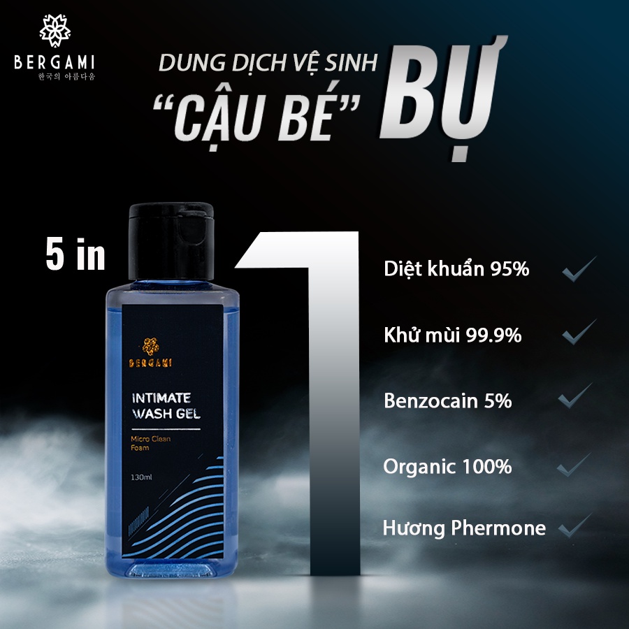 Dung dịch vệ sinh nam Bergami for Man - Ngăn mùi suốt 12h