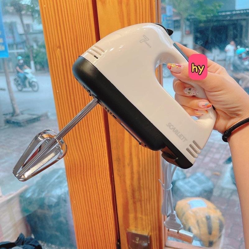 BẢO HÀNH 1 ĐỔI 1 Máy đánh trứng cầm tay 7 tốc độ SCARLETT - Công suất 180w