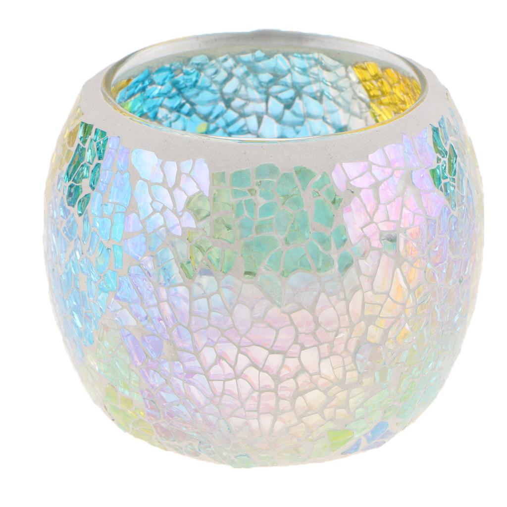 5Pcs Moroccan Mosaic Glass Votive Tea Light Holder Candelabra Candlestick Set A