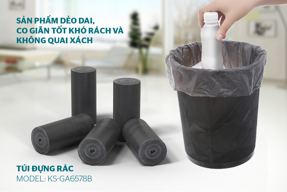 Túi đựng rác phân hủy sinh học SUNHOUSE KS-GA6578B