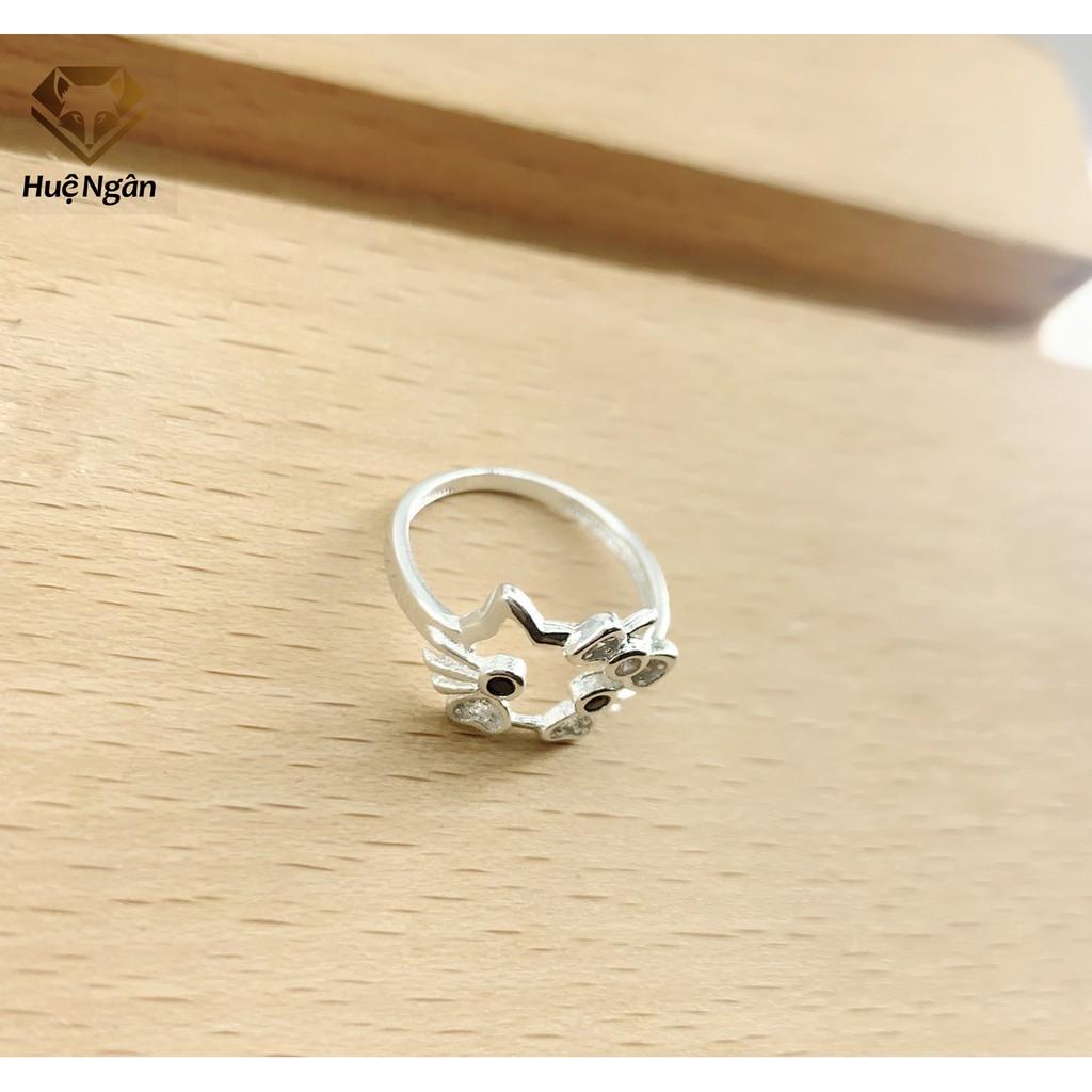 Nhẫn bạc Ý 925 Huệ Ngân - Mèo KITTY RYR140009