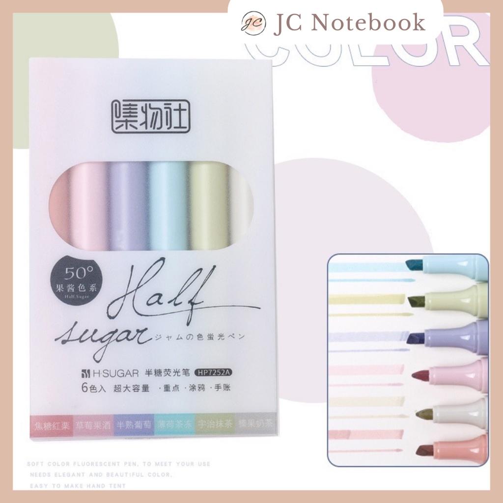 Bộ 6 Bút Dạ Quang Highlight Pastel Half Sugar