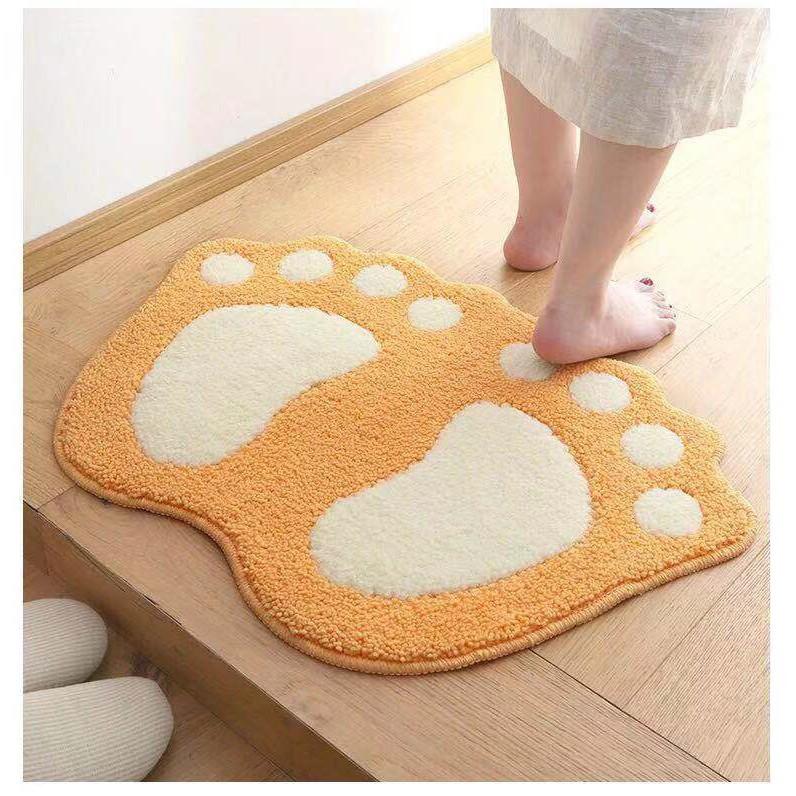 Thảm lót sàn chùi chân hình bàn chân gấu siêu thấm